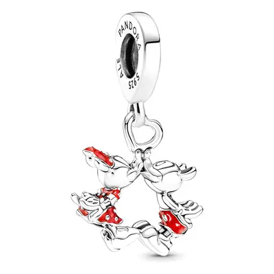 Pandora Moments Disney Mickey egér és Minnie egér csók ezüst függő charm - 790075C01