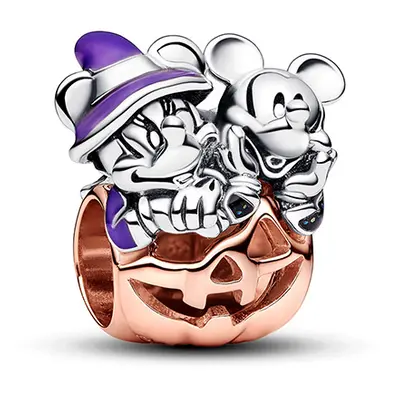 Pandora Moments, Disney Mickey egér és Minnie egér Halloween tök ezüst charm - 782816C01