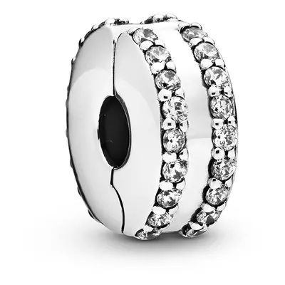 Pandora Moments Duplasoros pavé ezüst klip charm - 798422C01