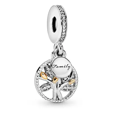 Pandora Moments Családfa arany és ezüst charm - 791728CZ