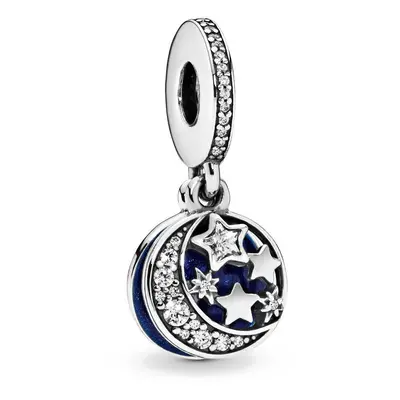 Pandora Moments Vintage csillagos éj ezüst charm - 791993CZ