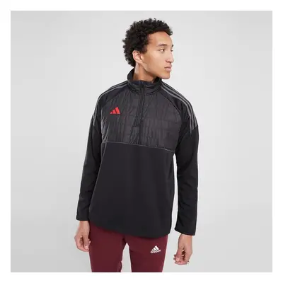 adidas Pulóver Cipzáras Tiro Wint 1/4 Zip Blk/rd