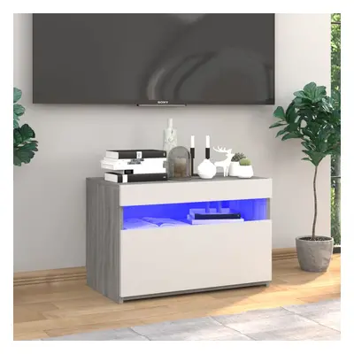 Szürke sonoma tv-szekrény led-lámpákkal 60 x 35 x 40 cm