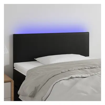 Fekete műbőr led-es fejtámla 100 x 5 x 78/88 cm