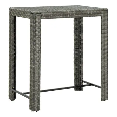 Szürke polyrattan kerti bárasztal 100 x 60,5 x 110,5 cm