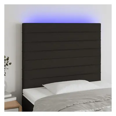 Fekete szövet led-es fejtámla 80x5x118/128 cm