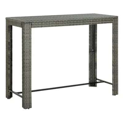 Szürke polyrattan kerti bárasztal 140,5 x 60,5 x 110,5 cm