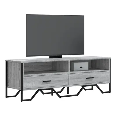 Szürke sonoma színű szerelt fa tv-szekrény 122 x 34 x 41 cm