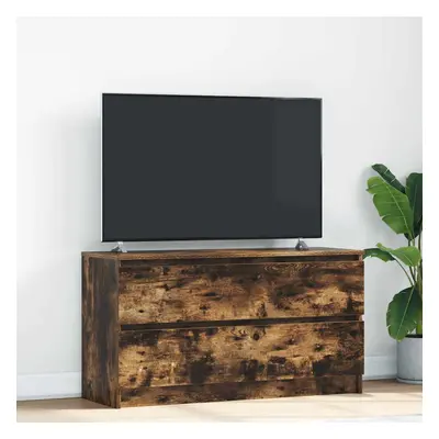 Füstös tölgy színű szerelt fa tv-szekrény 100x35x54 cm