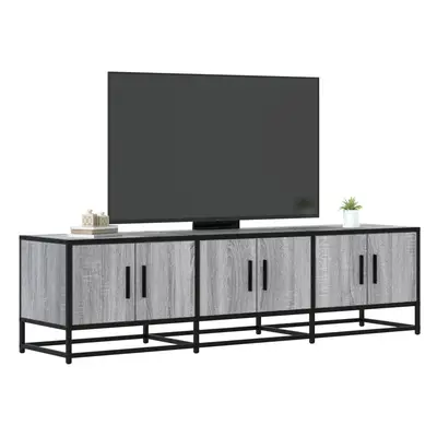 Szürke sonoma színű szerelt fa és fém tv-szekrény 150x35x41 cm