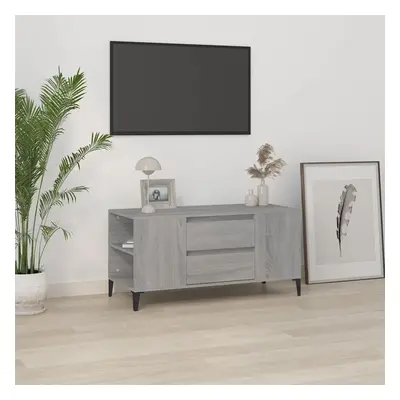 Szürke sonoma színű szerelt fa tv-szekrény 102x44,5x50 cm