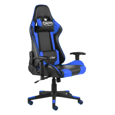 Kék pvc forgó gamer szék