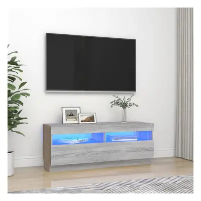 Szürke sonoma tv-szekrény led-lámpákkal 100 x 35 x 40 cm