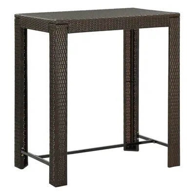 Barna polyrattan kerti bárasztal 100 x 60,5 x 110,5 cm