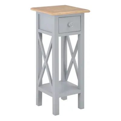 280058 side table grey 27x27x65,5 cm wood