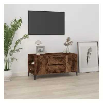 Füstös tölgyszínű szerelt fa tv-szekrény 102x44,5x50 cm