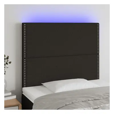 Fekete szövet led-es fejtámla 100x5x118/128 cm