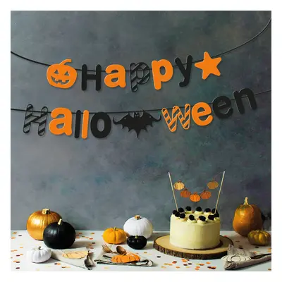 Halloween-i papír girland - "Happy Halloween" felirat - 3,5 m