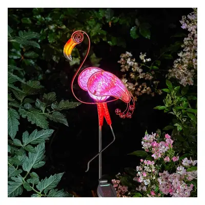 Kerti napelemes LED flamingó világítás pink 90 cm