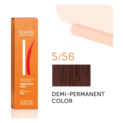 Londa Professional Demi Permanent Color Creme 60 ml gazdag krémes hajfesték 5/56 Light Brunette 