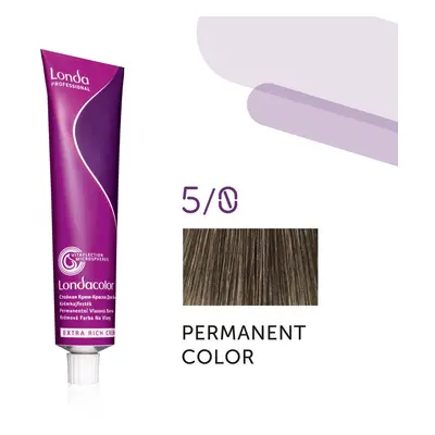 Londa Professional Permanent Color Extra Rich Creme 60 ml gazdag krémes hajfesték 5/0 Light Brun