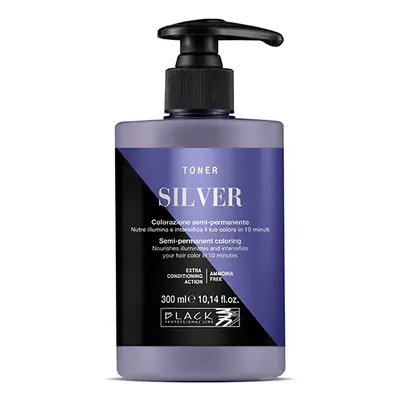 Black Professional Line Toner Semi-permanent Hair Colour 300 ml félig tartós hajfesték Silver