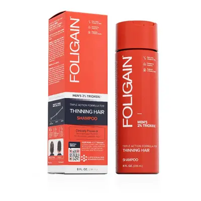 Foligain Triple Action Shampoo For Thinning Hair For Men With 2% Trioxidil 236 ml