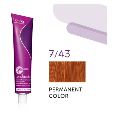 Londa Professional Permanent Color Extra Rich Creme 60 ml gazdag krémes hajfesték 7/43 Medium Bl