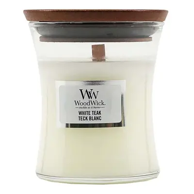 WoodWick Mini Hourglass Candle White Teak 85 g