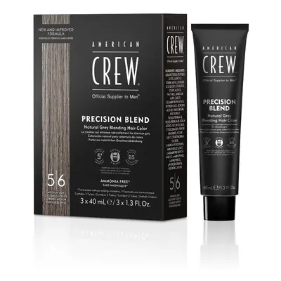 American Crew Precision Blend Natural Grey Blending Hair Color 3 x 40 ml szín 5/6 Medium Ash