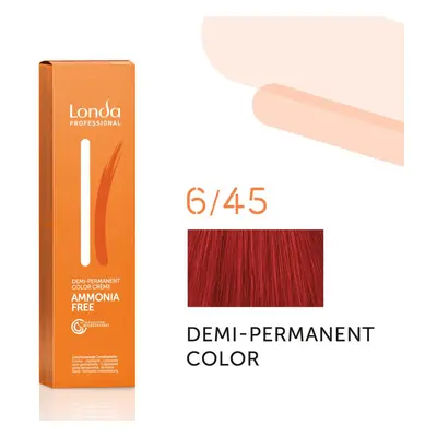 Londa Professional Demi Permanent Color Creme 60 ml gazdag krémes hajfesték 6/45 Dark Blond Copp