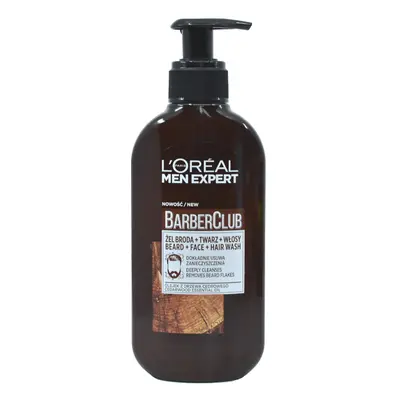 L'Oréal Paris Men Expert Barber Club Beard + Face + Hair Wash 200 ml