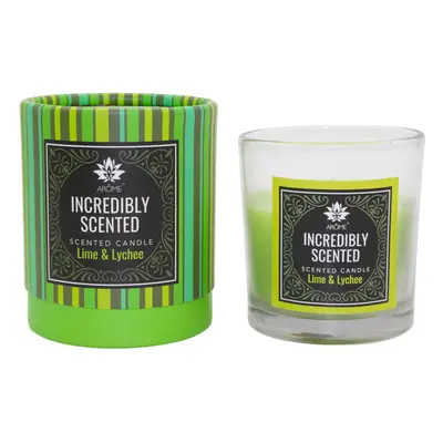 Arôme Glass Scented Candle Lime & Lychee 120 g