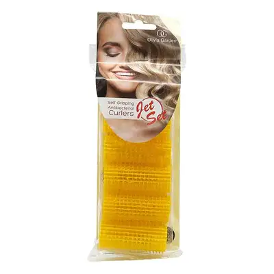 Olivia Garden Jet Set Antibacterial Curlers Yellow 6 ks, 25 mm