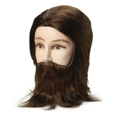 BraveHead Male Mannequin Head with Beard 100% Human Hair