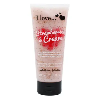 I Love Strawberries & Cream Exfoliating Shower Smoothie 200 mL