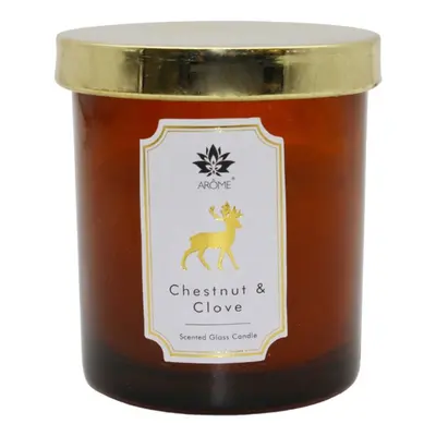 Arôme Glass Scented Candle Chestnut & Clove 125 g