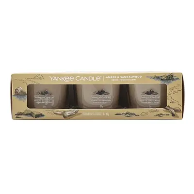 Yankee Candle 3 Pack Filled Votive Amber Sandalwood