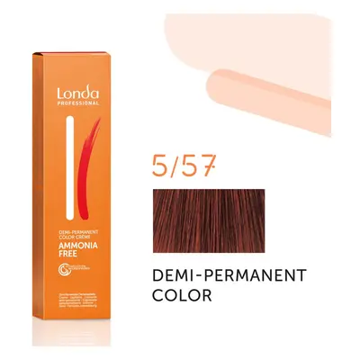 Londa Professional Demi Permanent Color Creme 60 ml gazdag krémes hajfesték 5/57 Light Brunette 