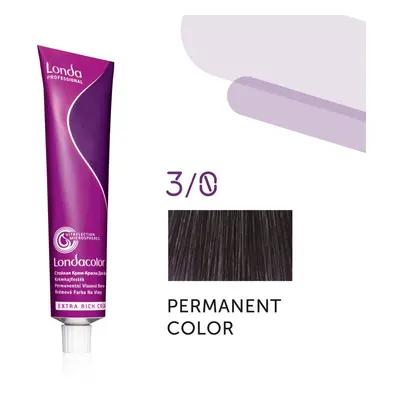 Londa Professional Permanent Color Extra Rich Creme 60 ml gazdag krémes hajfesték 3/0 Dark Brune