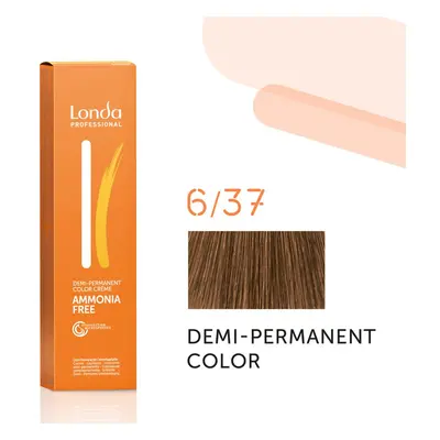 Londa Professional Demi Permanent Color Creme 60 ml gazdag krémes hajfesték 6/37 Dark Blond Gold