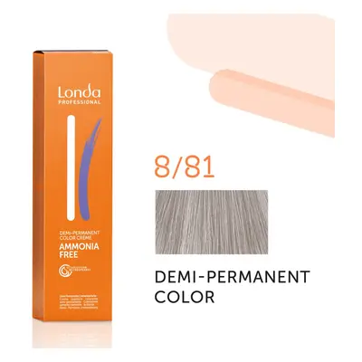 Londa Professional Demi Permanent Color Creme Hair Color 60 ml gazdag krémes hajfesték 8/81 Ligh