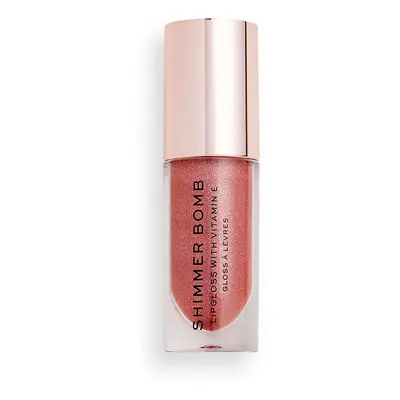 Makeup Revolution Shimmer Bomb Lip Gloss 4,6 ml szájfény Distortion Deep Nude