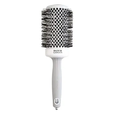 Olivia Garden Expert Blowout Shine Round Brush White & Grey 55 mm