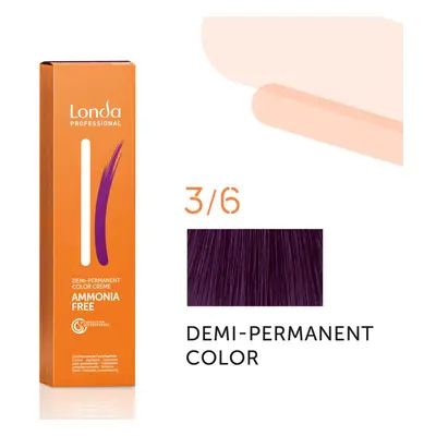 Londa Professional Demi Permanent Color Creme 60 ml gazdag krémes hajfesték 3/6 Dark Brunette Vi