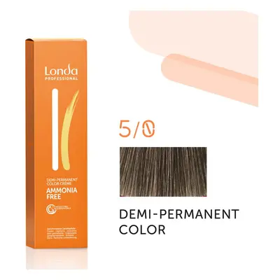 Londa Professional Demi Permanent Color Creme 60 ml gazdag krémes hajfesték 5/0 Light Brunette