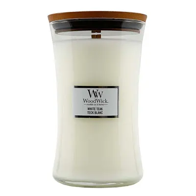 WoodWick Large Hourglass Candle White Teak 610 g