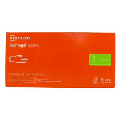 Mercator Dermagel Coated Powder-Free Examination & Protective Gloves (textured) 100 ks kesztyű S