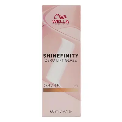 Wella Professionals Shinefinity Zero Lift Glaze 60 ml demi-permanent szín 08/38 Light Blonde Gol