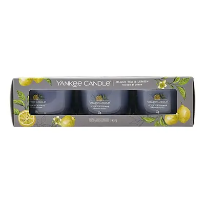 Yankee Candle 3 Pack Filled Votive Black Tea & Lemon